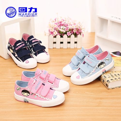 Chaussures de tennis enfants en toile WARRIOR pour printemps - semelle caoutchouc Ref 1028253
