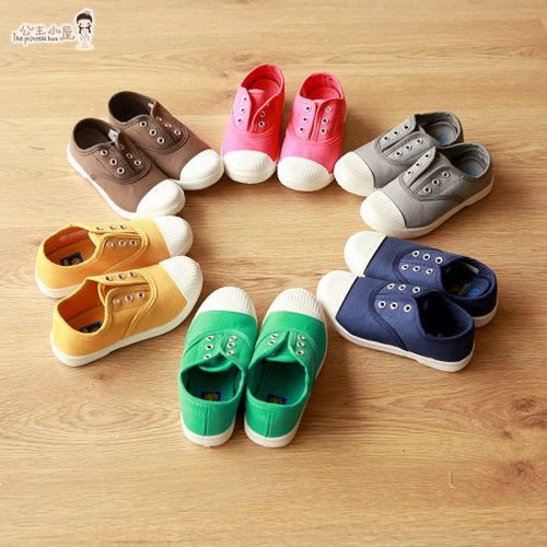 Chaussures de tennis enfants en toile pour printemps - semelle caoutchouc Ref 1028562