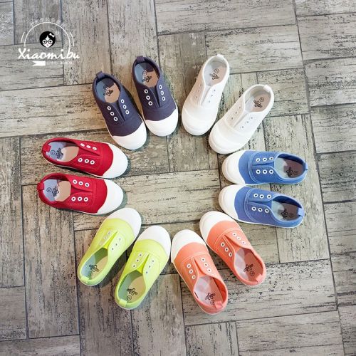 Chaussures de tennis enfants en toile pour printemps - semelle caoutchouc Ref 1028606