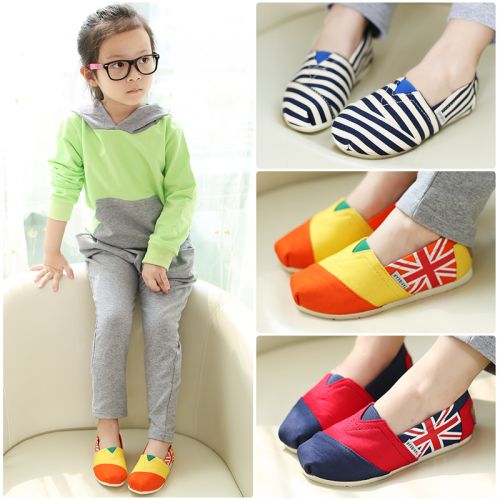 Chaussures de tennis enfants en toile pour printemps - semelle caoutchouc Ref 1028622