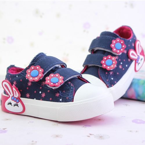 Chaussures de tennis enfants en toile pour été - semelle caoutchouc Ref 1028944