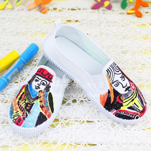 Chaussures de tennis enfants en toile pour printemps - semelle caoutchouc antidérapant Ref 1029330