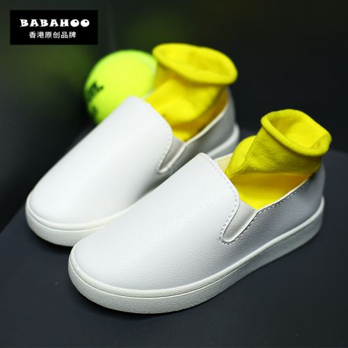 Chaussures de tennis enfants en similicuir pour printemps - semelle caoutchouc Ref 1029386