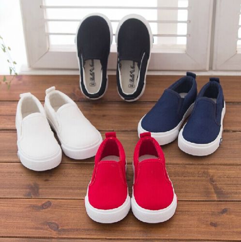 Chaussures de tennis enfants en toile brodé pour printemps - semelle caoutchouc Ref 1029467