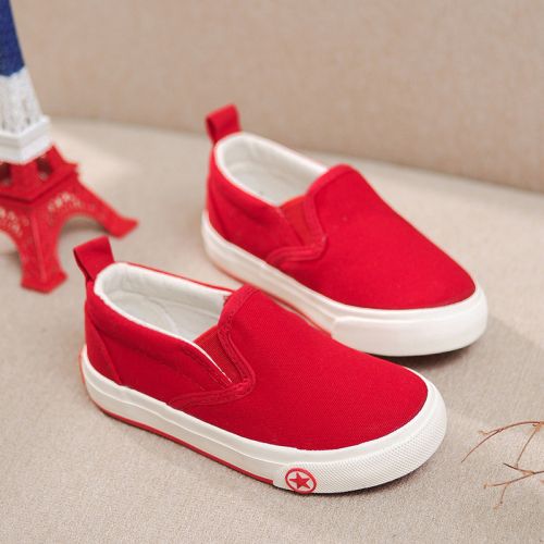 Chaussures de tennis enfants en toile pour printemps - semelle caoutchouc Ref 1029844