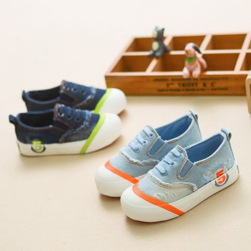 Chaussures de tennis enfants en toile pour printemps - semelle caoutchouc Ref 1029884