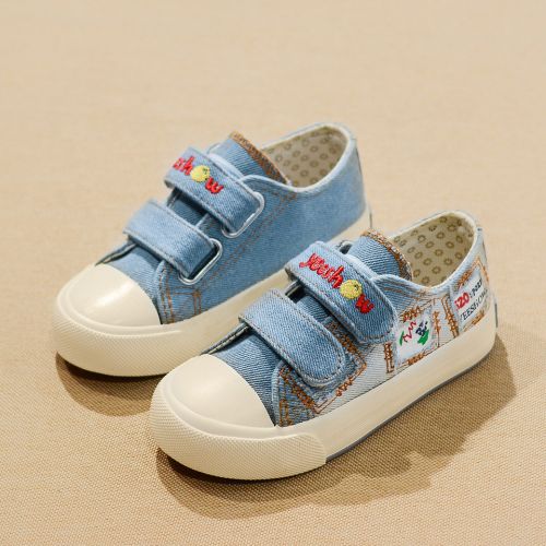 Chaussures de tennis enfants en toile pour printemps - semelle caoutchouc naturel Ref 1029887