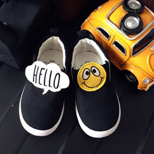 Chaussures de tennis enfants en tissu pour printemps - Ref 1029928