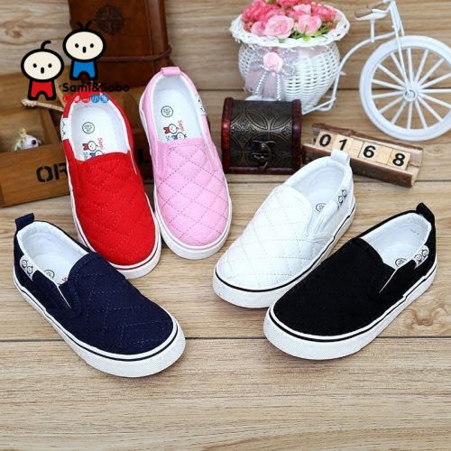 Chaussures de tennis enfants en toile SAMISOBO pour printemps - semelle caoutchouc Ref 1030218