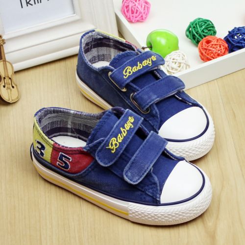 Chaussures de tennis enfants en toile pour printemps - Ref 1030336