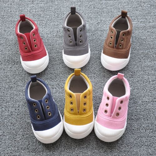 Chaussures de tennis enfants en toile pour printemps - semelle plastique Ref 1030420