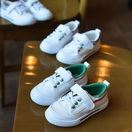 Chaussures de tennis enfants en toile pour printemps - semelle caoutchouc Ref 1030592