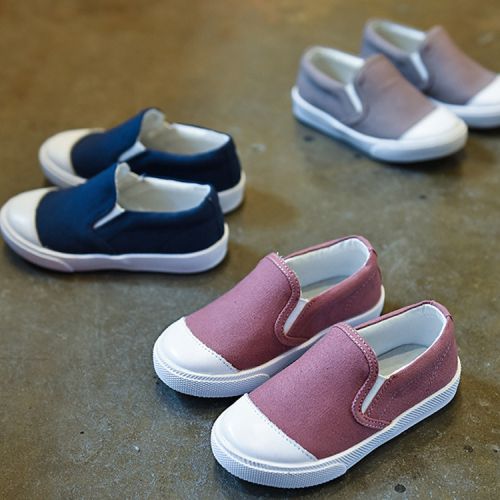 Chaussures de tennis enfants en toile pour printemps - semelle caoutchouc Ref 1030597