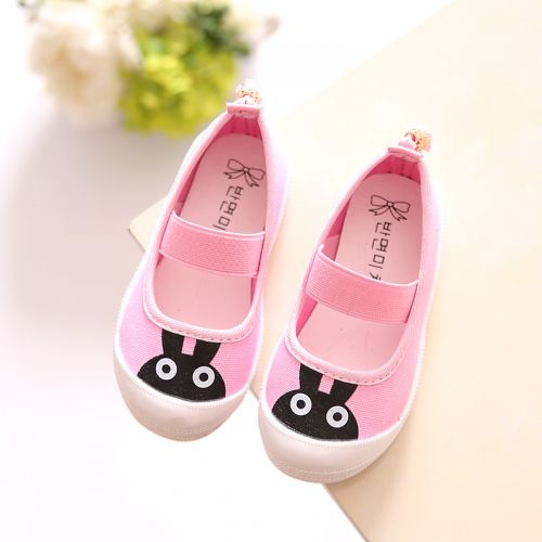 Chaussures de tennis enfants en toile brodé pour printemps - semelle caoutchouc Wear Ref 1030740