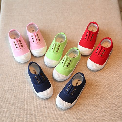 Chaussures de tennis enfants en toile pour printemps - semelle caoutchouc Ref 1030745