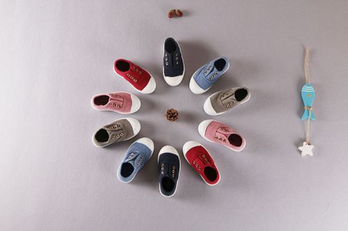 Chaussures de tennis enfants en toile pour printemps - semelle caoutchouc Ref 1030890