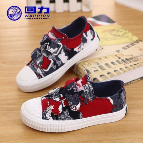 Chaussures de tennis enfants en toile WARRIOR pour printemps - semelle caoutchouc Ref 1030914