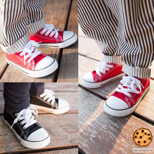 Chaussures de tennis enfants en toile pour printemps - Ref 1030928