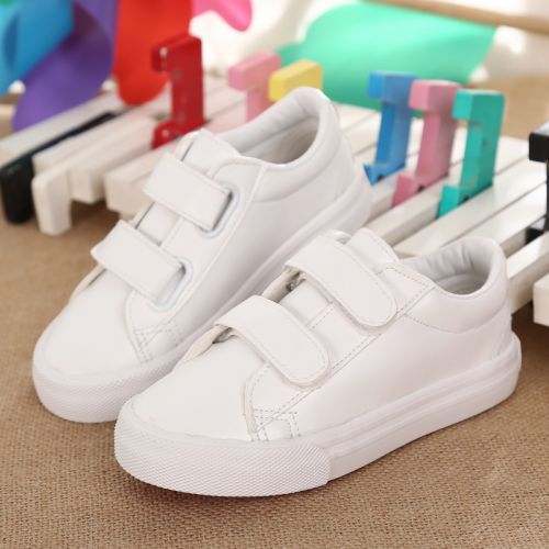 Chaussures de tennis enfants en cuir synthétique pour printemps - semelle caoutchouc naturel Ref 1031096