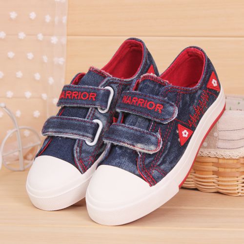 Chaussures de tennis enfants en toile WARRIOR pour printemps - semelle caoutchouc Ref 1031100
