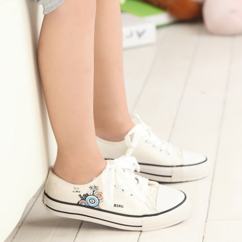 Chaussures de tennis enfants en toile paillette pour été - semelle caoutchouc Ref 1031322