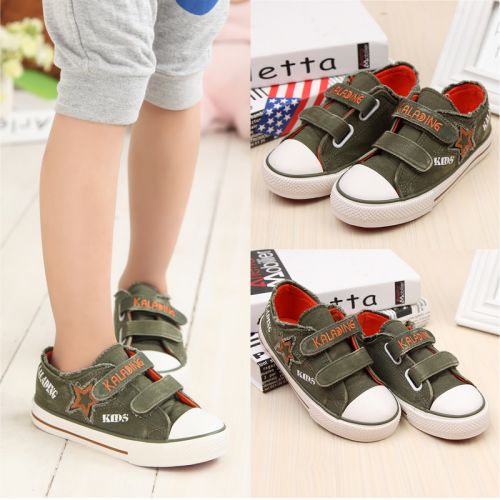 Chaussures de tennis enfants en toile rivet pour printemps - semelle caoutchouc Ref 1031346