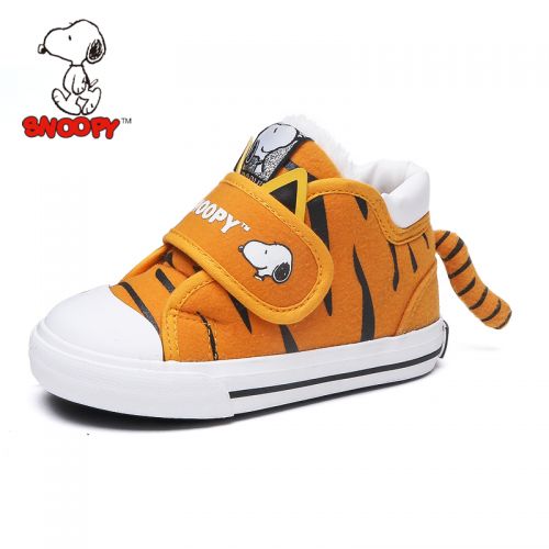 Chaussures de tennis enfants en toile SNOOPY pour hiver - semelle caoutchouc antidérapant Ref 1031386