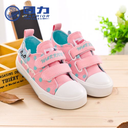 Chaussures de tennis enfants en toile WARRIOR pour printemps - semelle caoutchouc Ref 1031489