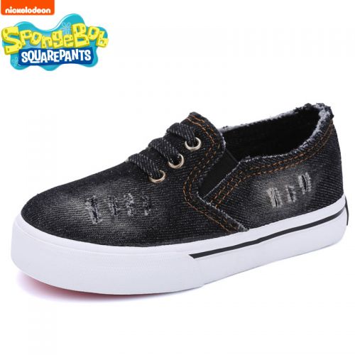 Chaussures de tennis enfants en toile SPONGEBOB SQUAREPANTS pour printemps - semelle caoutchouc Ref 1031668