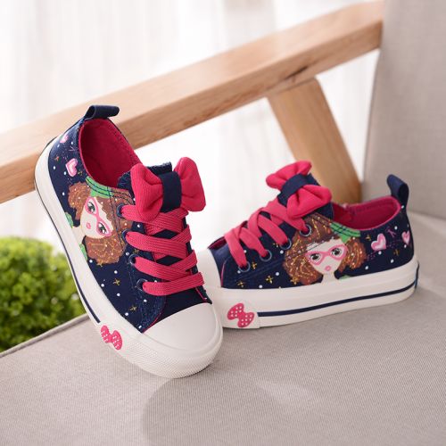 Chaussures de tennis enfants en toile YEESHOW pour printemps - semelle caoutchouc Ref 1031682