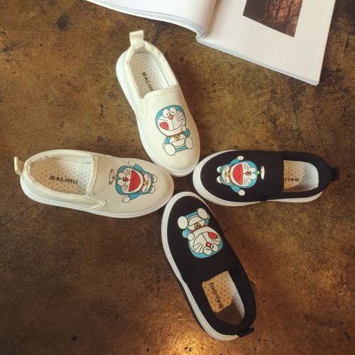 Chaussures de tennis enfants en toile pour printemps - semelle plastique Ref 1031775