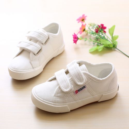 Chaussures de tennis enfants en toile pour printemps - semelle caoutchouc antidérapant Ref 1032063