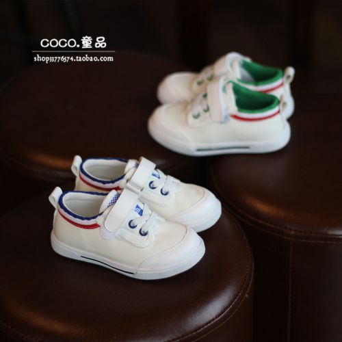 Chaussures de tennis enfants en toile pour printemps - semelle caoutchouc antidérapant Ref 1032550