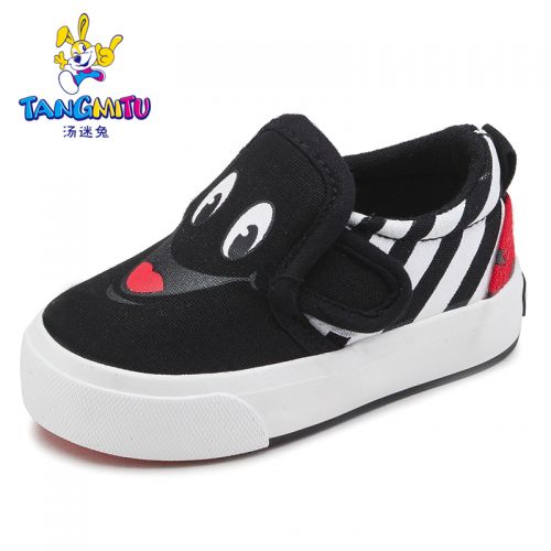 Chaussures de tennis enfants en toile pour printemps - semelle caoutchouc antidérapant Ref 1032582