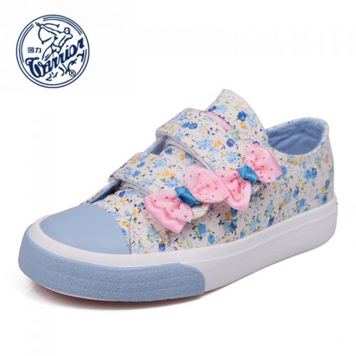 Chaussures de tennis enfants en toile WARRIOR pour printemps - semelle caoutchouc Ref 1032592