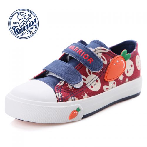 Chaussures de tennis enfants en toile WARRIOR pour printemps - semelle caoutchouc Ref 1032758
