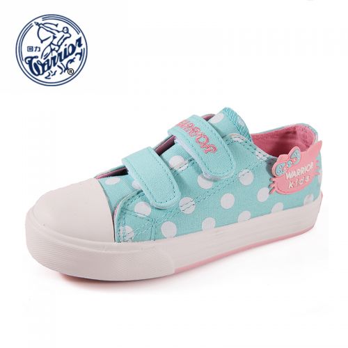 Chaussures de tennis enfants en toile WARRIOR pour printemps - semelle caoutchouc Ref 1032804