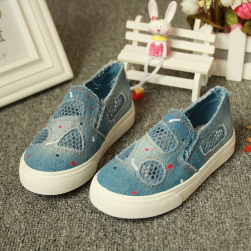 Chaussures de tennis enfants en toile AKATIE creux pour printemps - semelle caoutchouc antidérapant Ref 1032936