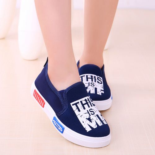 Chaussures de tennis enfants en toile pour printemps - semelle caoutchouc Ref 1032986