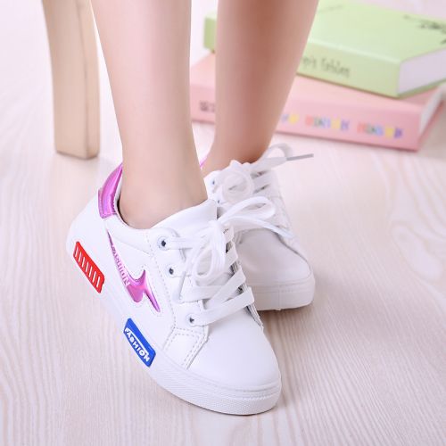 Chaussures de tennis enfants en similicuir pour printemps - semelle caoutchouc Ref 1033056