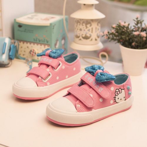 Chaussures de tennis enfants en toile rivet pour printemps - semelle caoutchouc Ref 1033443