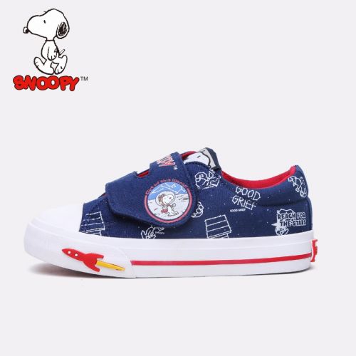 Chaussures de tennis enfants en toile SNOOPY pour printemps - semelle vulcanisation Ref 1033465