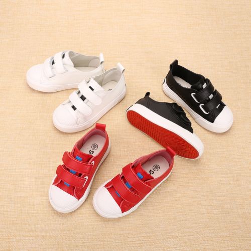 Chaussures de tennis enfants en similicuir SPONGEBOB SQUAREPANTS coutures cuir pour printemps - semelle caoutchouc Ref 1033