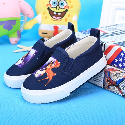 Chaussures de tennis enfants en toile SPONGEBOB SQUAREPANTS pour printemps - semelle caoutchouc Ref 1033717
