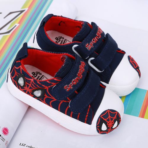 Chaussures de tennis enfants en toile SPONGEBOB SQUAREPANTS pour printemps - semelle caoutchouc Ref 1033820