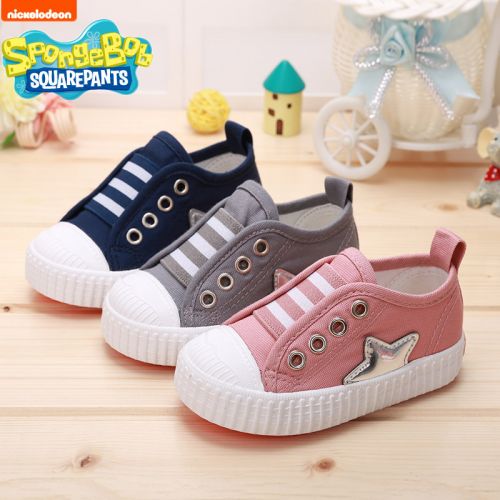 Chaussures de tennis enfants en toile SPONGEBOB SQUAREPANTS pour Toute saison - Ref 1033867
