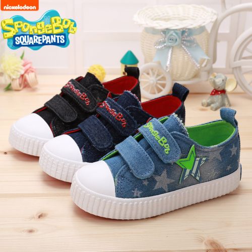 Chaussures de tennis enfants en toile SPONGEBOB SQUAREPANTS pour Toute saison - Ref 1033948