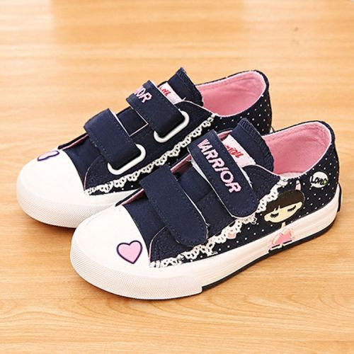Chaussures de tennis enfants en toile WARRIOR pour printemps - semelle caoutchouc Ref 1033988