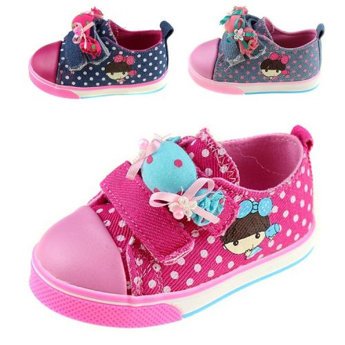 Chaussures de tennis enfants en toile pour printemps - semelle caoutchouc Ref 1034036