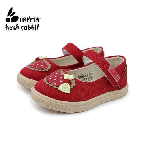Chaussures de tennis enfants HUSH RABBIT brodé pour printemps - semelle caoutchouc Ref 1034255
